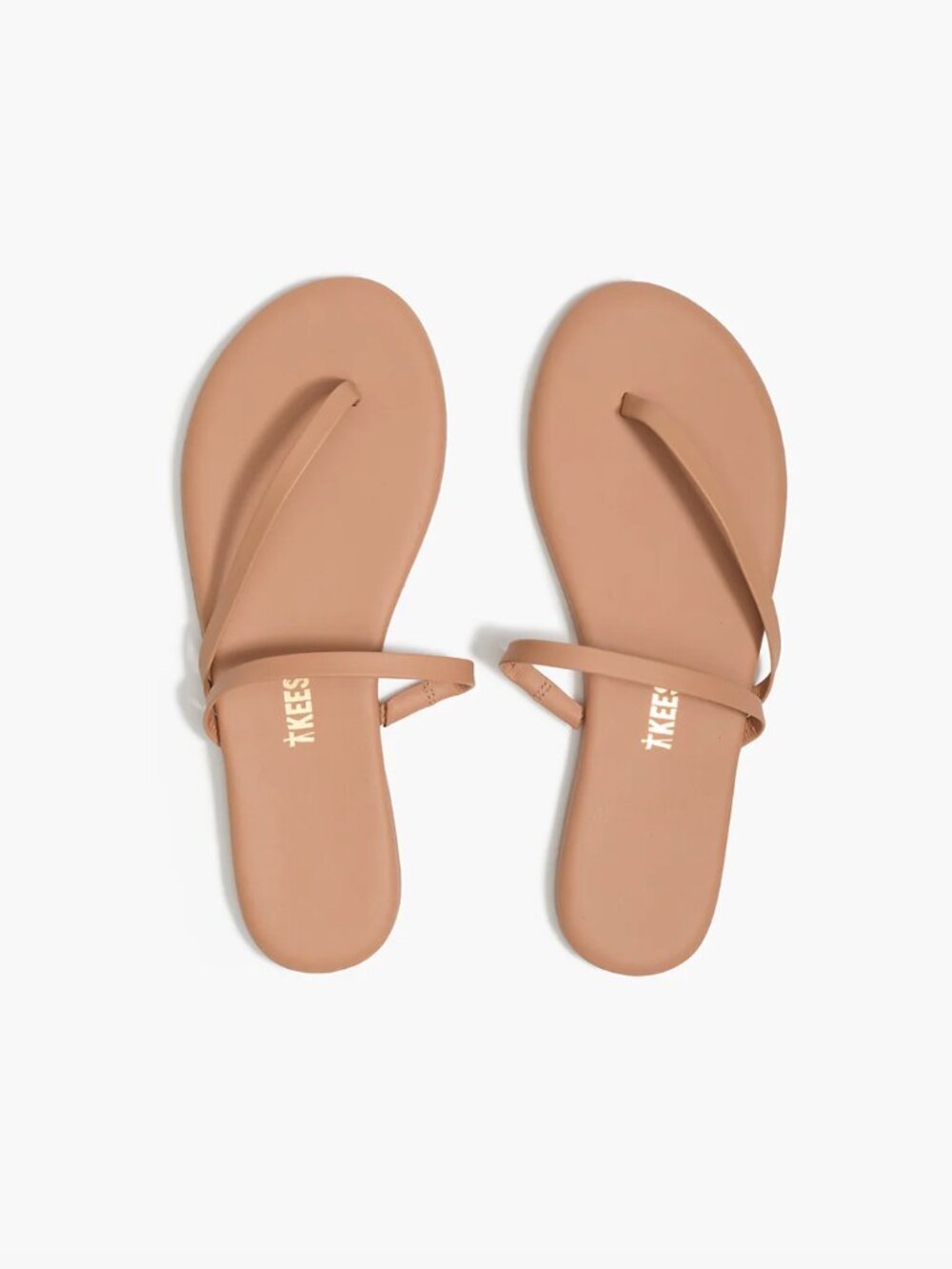TKEES Sarit Strappy Leather Sandals in Nude Beige Color